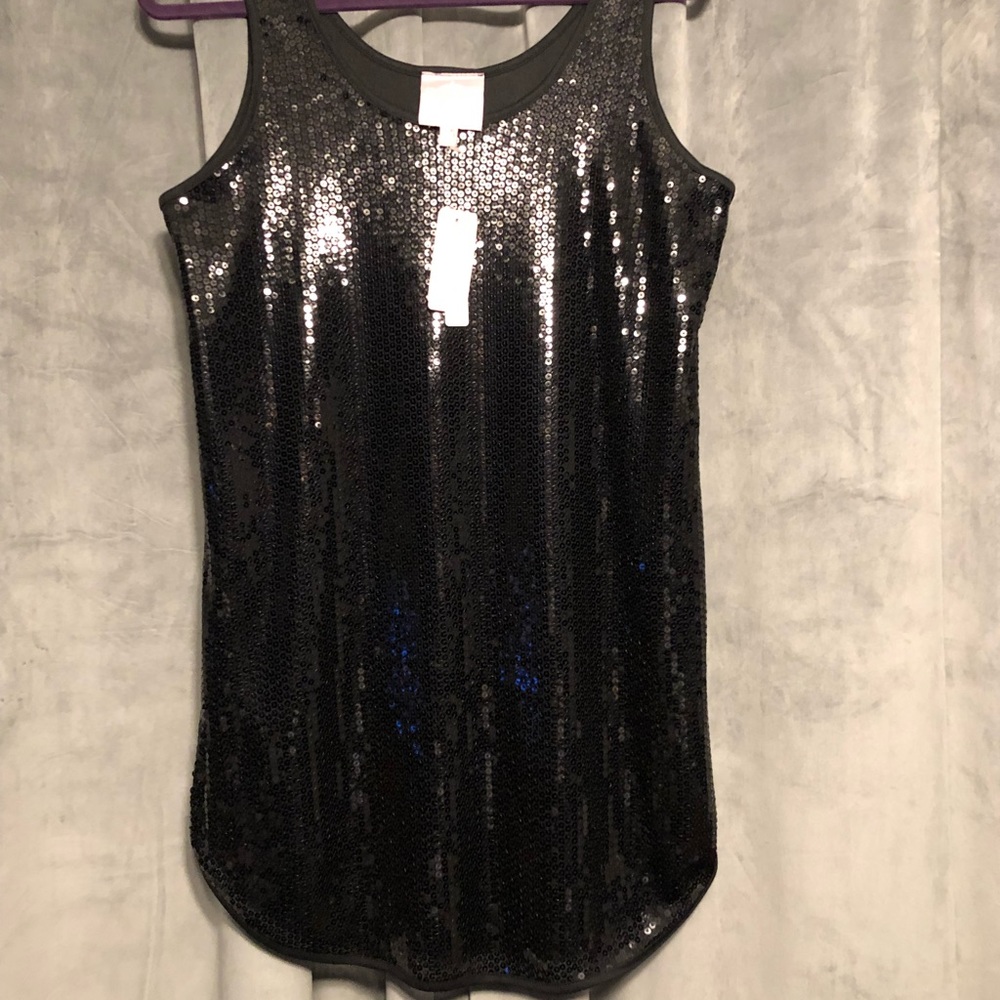 NWT Romeo and Juliet Couture black sequin tunic